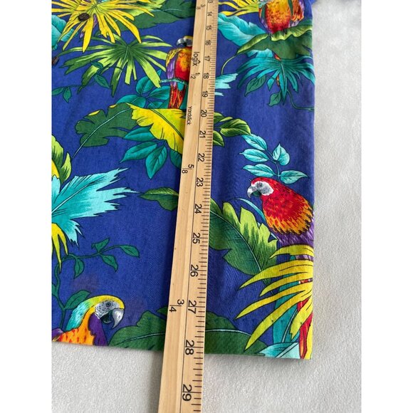 RJC, Ltd Mens Hawaiian Parrot Print Button-Up Shirt L Cotton Made In Hawaii USA - Picture 4 of 9